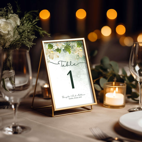 Wedding Table Number Mockup 007