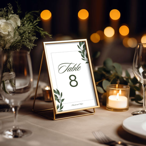 Wedding Table Number Mockup 007