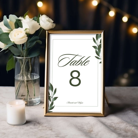 Wedding Table Number Mockup 001