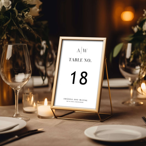Wedding Table Number Mockup 008