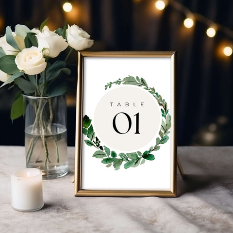 Wedding Table Number Mockup 001