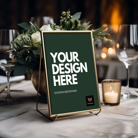 Wedding Table Number Mockup 009