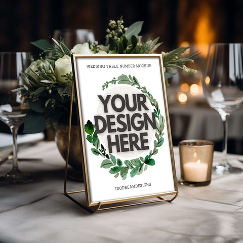 Wedding Table Number Mockup 009