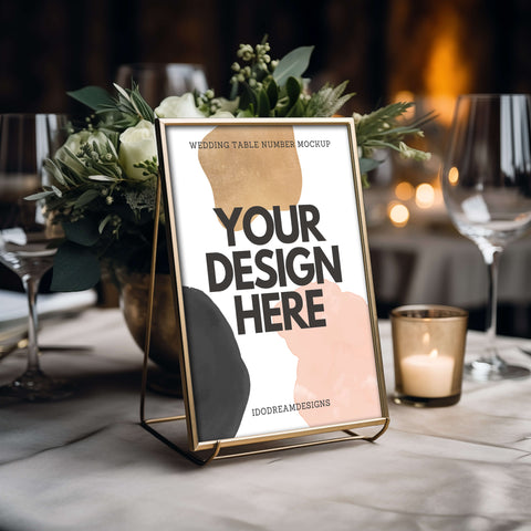 Wedding Table Number Mockup 009