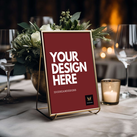 Wedding Table Number Mockup 009