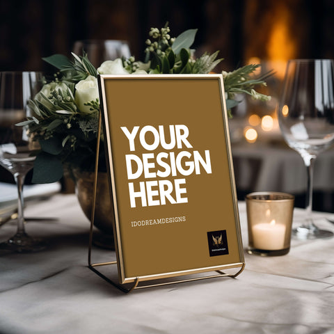 Wedding Table Number Mockup 009
